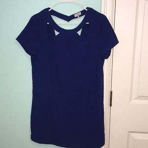 Cutout V Back T Shirt Dress